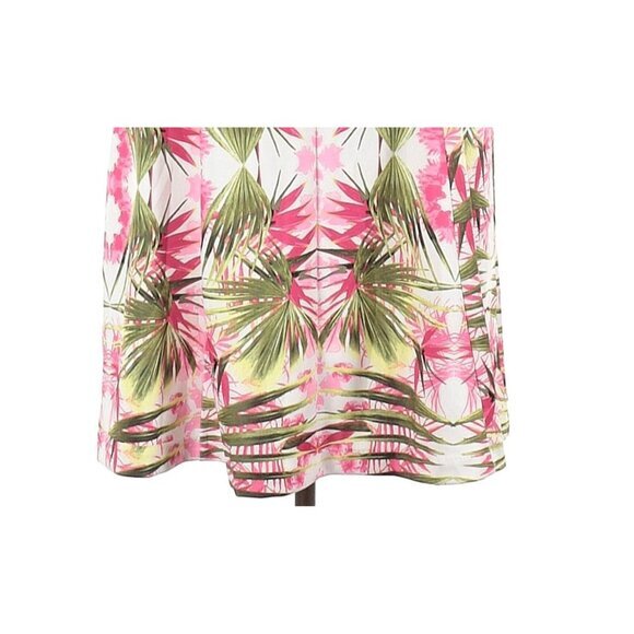 INC Womens Skirt Tropical Floral Palm A-Line‎ Knee Length Pink Green Plus 1X - Picture 6 of 8